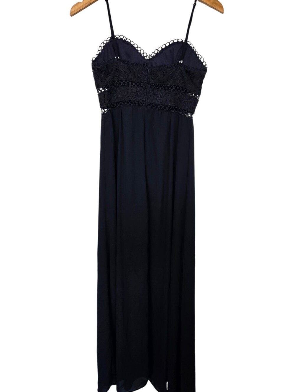 State Navy Lace Bodice Maxi Dress | Size Small | Elegant Formal Boho Dress - Picture 6 of 8